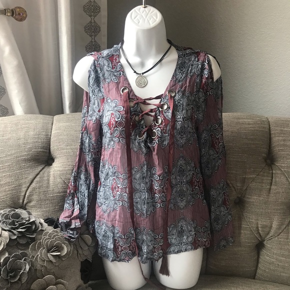 Line + Dot Nordstrom’s Blouse Top Woman’s Small - Picture 3 of 8